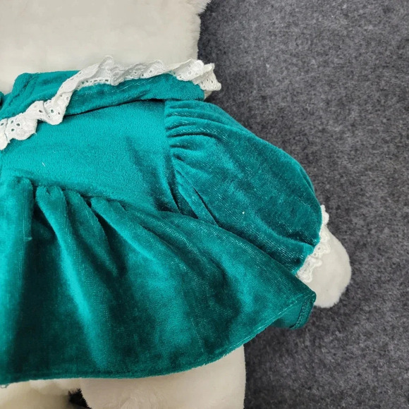 "Vintage T.L. Toys Loveable Holiday Friends Christmas Bear White Plush Girl Bear - Picture 6 of 15